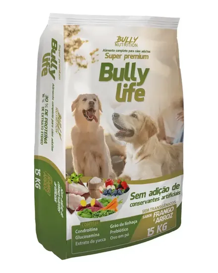 Embalagem da ração Bully Nutrition Bully Life Super Premium 15 kg