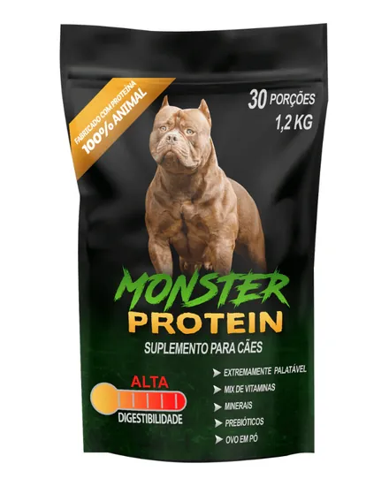 Embalagem do suplemento Bully Nutrition Monster Protein 1,2 kg